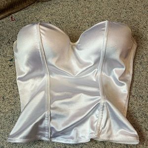 White strapless corset from a Halloween costume a couple years ago